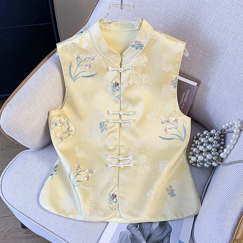 Rompi Wanita Hanfu Gaya Cina B - Embroidery Vest ulasan dan harga