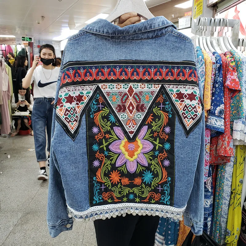 Jaket Denim Rumbai Payet Bordi - Embroidery Jeans ulasan dan harga